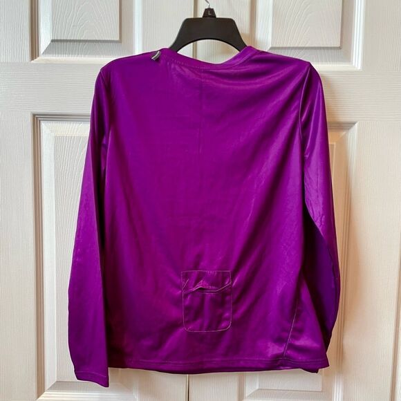 NORDIC TRACK DRI LONG SLEEVE MESH TEE PURPLE PRINT SIZE LARGE - Picture 5 of 6